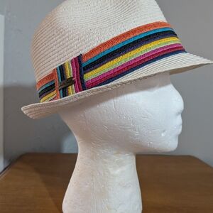 Sun And Sand Colorful Striped Fedora Hat